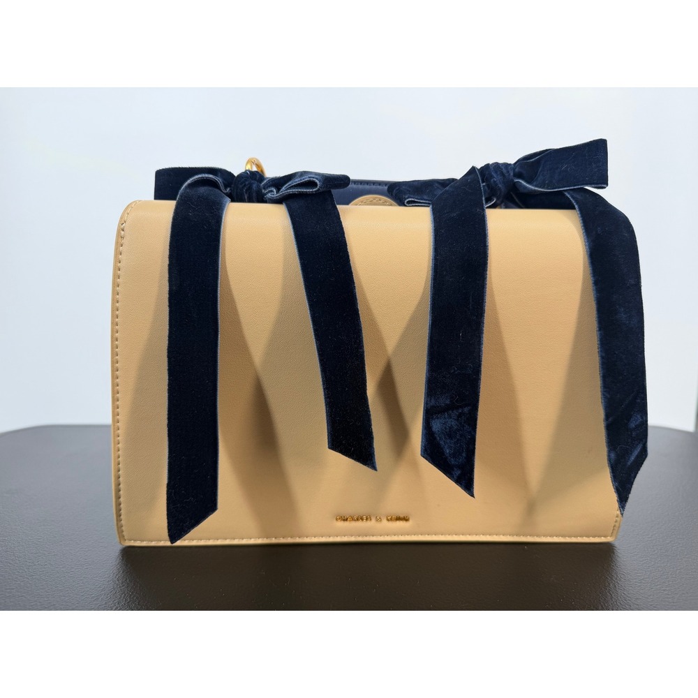 Charles Keith Structured Purse With Ribbon Detail